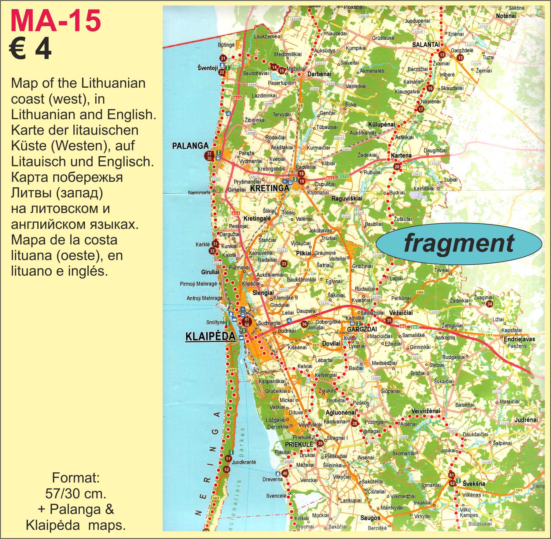 Map of West Lithuania